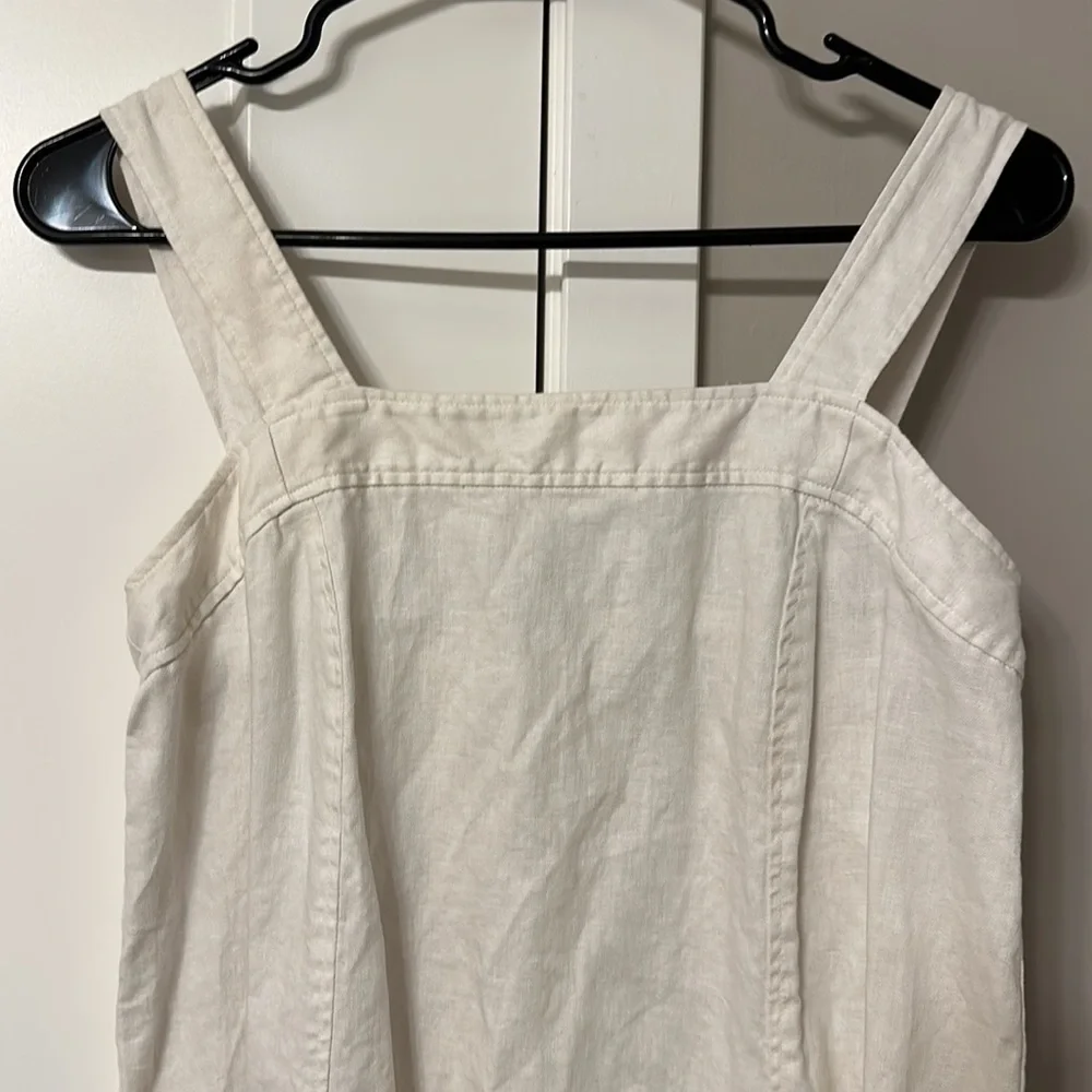 Madewell Size S LinenCotton Princess-Seamed Midi Dress Great Condition Worn Once - Picture 7 of 10